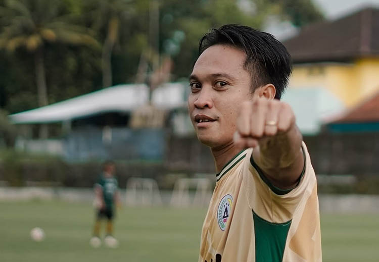 Gelandang bertahan PSS Sleman M. Tahir