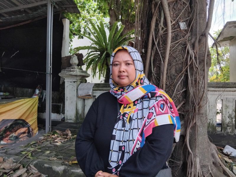Arsita istri dari Hogi Minaya yang ditetapkan sebagai tersangka oleh Polresta Sleman.&nbsp;
