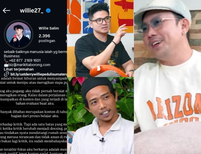 Konten giveaway Willie Salim dan Toni Cu menuai perbincangan warganet setelah muncul pengakuan pihak yang mengaku terlibat dalam proses pembuatan konten.
