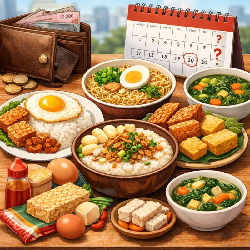 Berbagai jenis makanan yang menjadi sahabat akhir bulan.