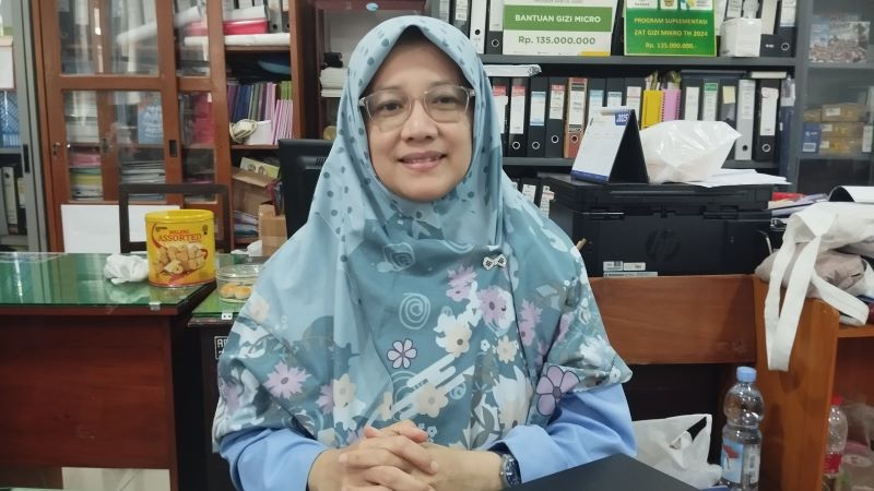 Kepala Seksi Gizi, Kesehatan Keluarga, dan Kesehatan Jiwa Dinkes Bantul Siti Marlina