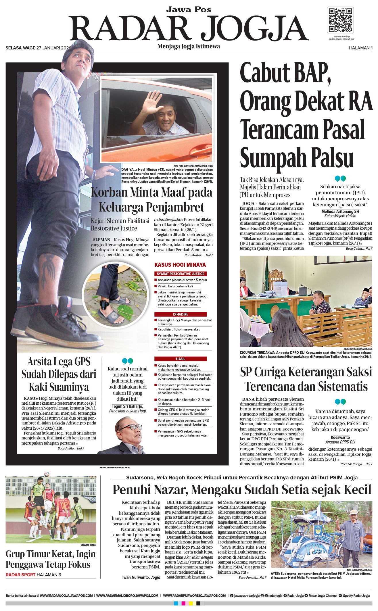 Edisi Radar Jogja, 27 Januari 2026