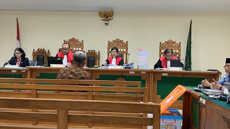 PROSES HUKUM: Sidang lanjutan perkara korupsi hibah pariwisata Sleman di Pengadilan Tipikor Jogja Rabu (28/1).