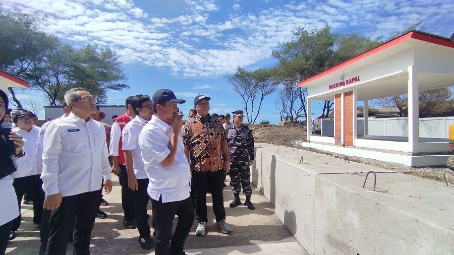 KUNJUNGAN: Menteri Perikanan dan Kalautan RI melakukan kunjungan ke KNMP Poncosari untuk mematangkan kerja sama dengan nelayan.