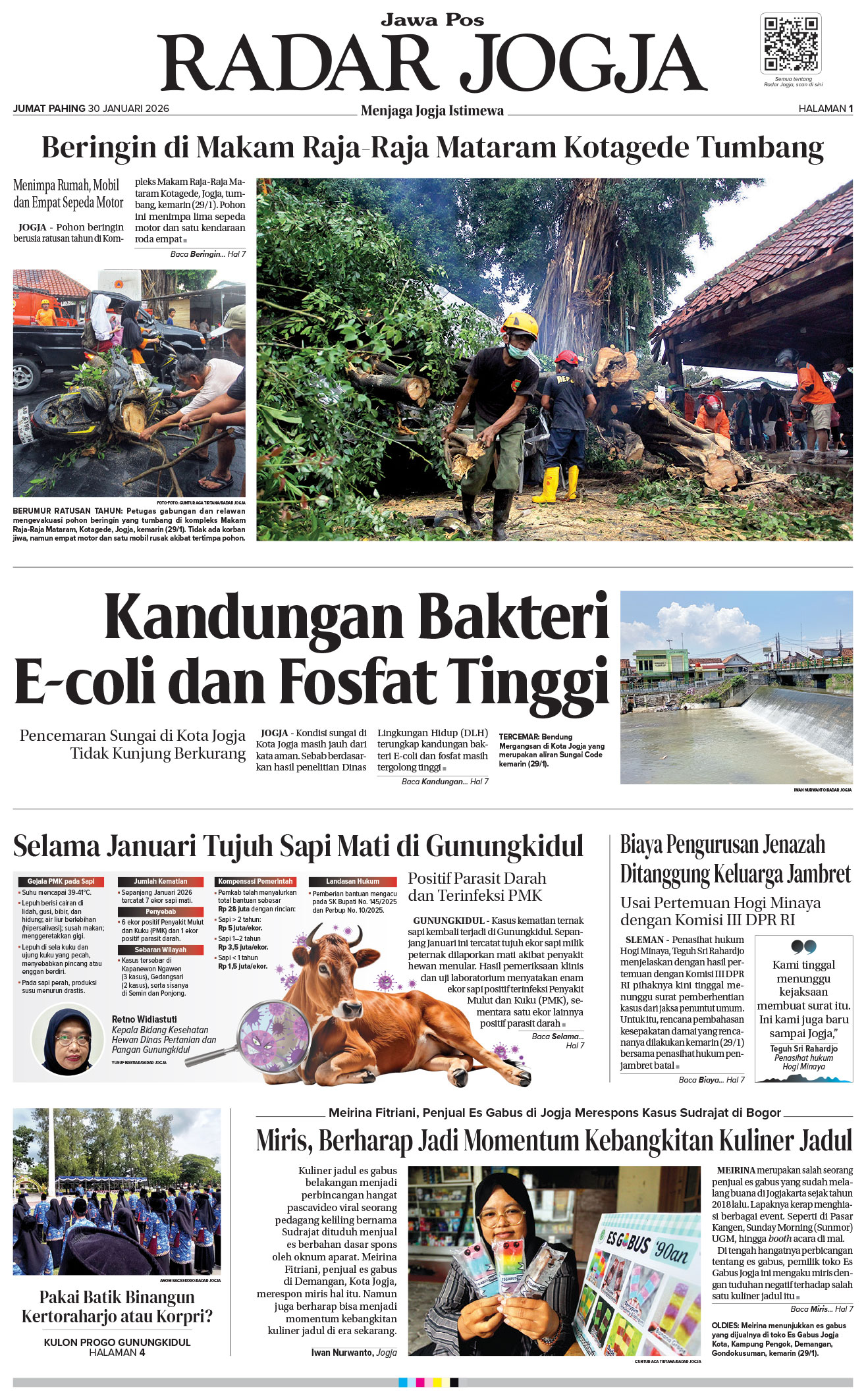 Jawa Pos - Radar Jogja, edisi Jumat 30 Januari 2026
