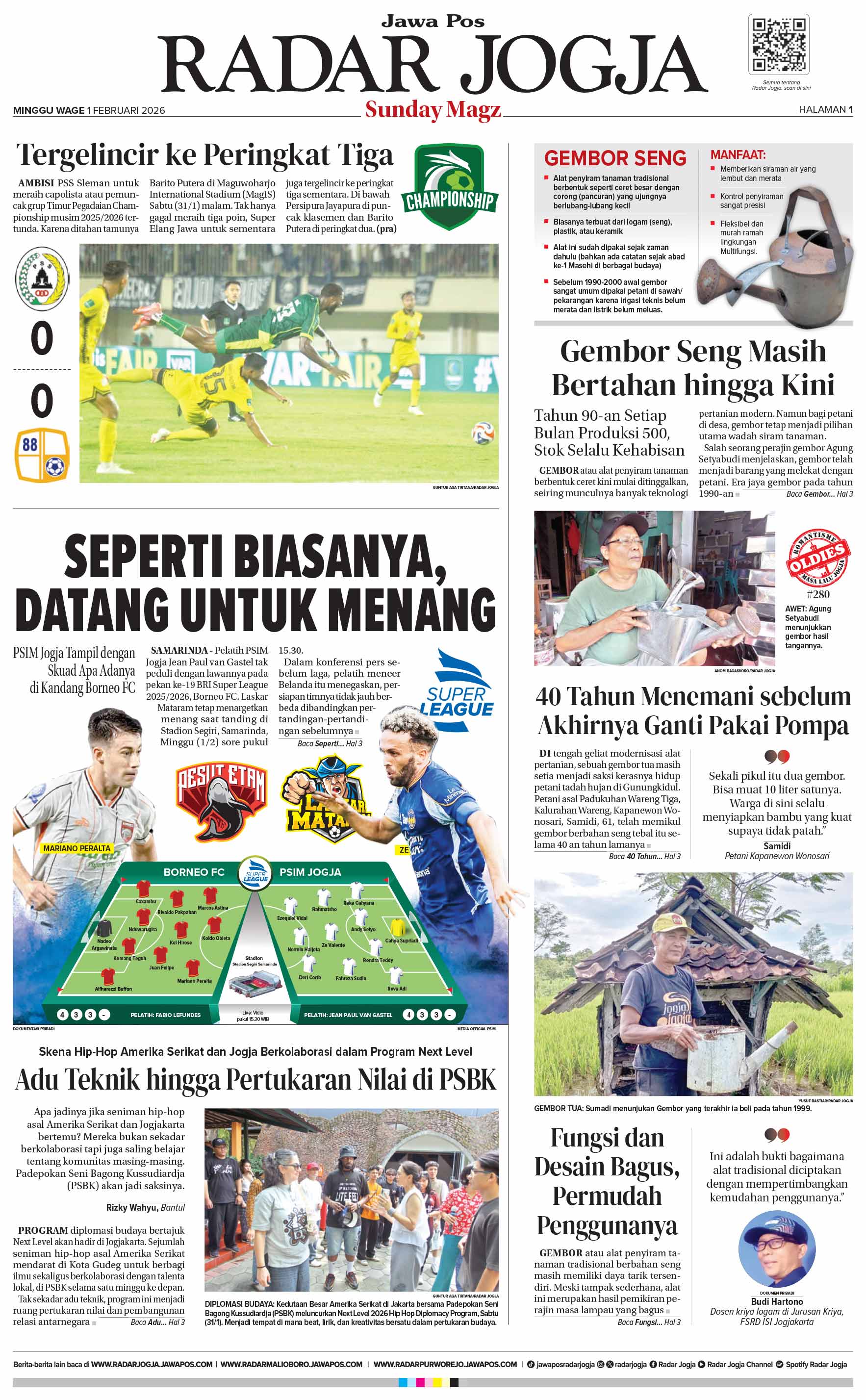 RADAR JOGJA, MINGGU 1 FEBRUARI 2026