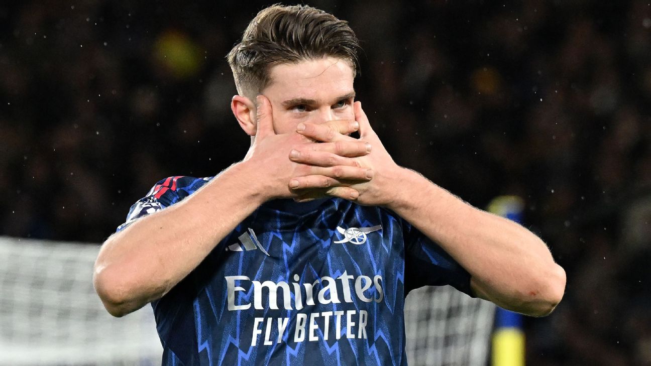 Selebrasi Viktor Gyokeres dalam kemenangan atas Leeds United saat Arsenal kembali unggul tujuh poin di puncak klasemen Premier League