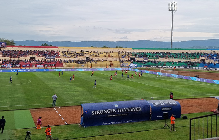 PSIM Jogja saat bertanding di Stadion Sultan Agung Bantul.