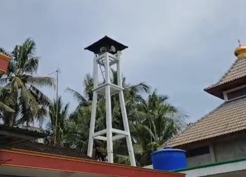 BERFUNGSI: TEWS yang terintegrasi dengan sound system masjid di Bantul dipastikan masih berfungsi saat uji coba beberapa waktu lalu.