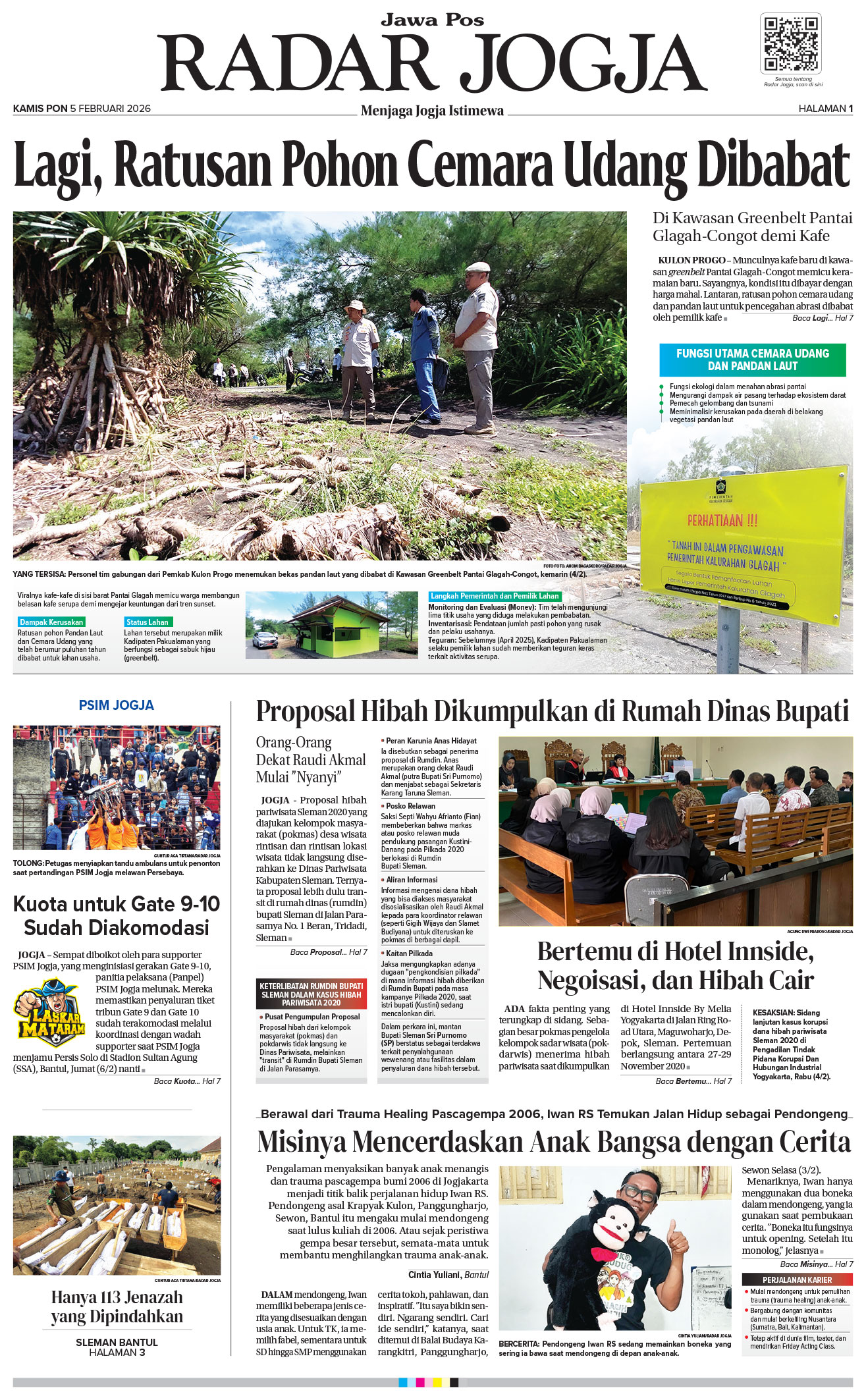 Jawa Pos - Radar Jogja, edisi Kamis 5 Januari 2026