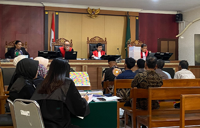 Sidang lanjutan kasus dana hibah pariwisata Sleman yang digelar di Pengadilan Negeri Jogjakarta, Jumat (6/2). Menghadirkan saksi unsur Pokdarwis sebagai penerima dana hibah pariwisata.