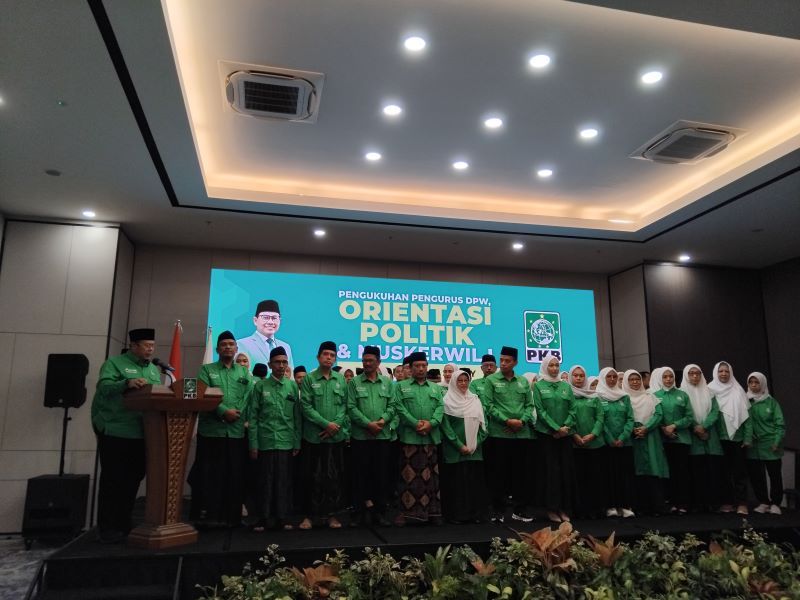 DPW PKB se-DIY saat dikukuhkan di Hotel Fortuna Suite, Jogja, Sabtu (7/2).