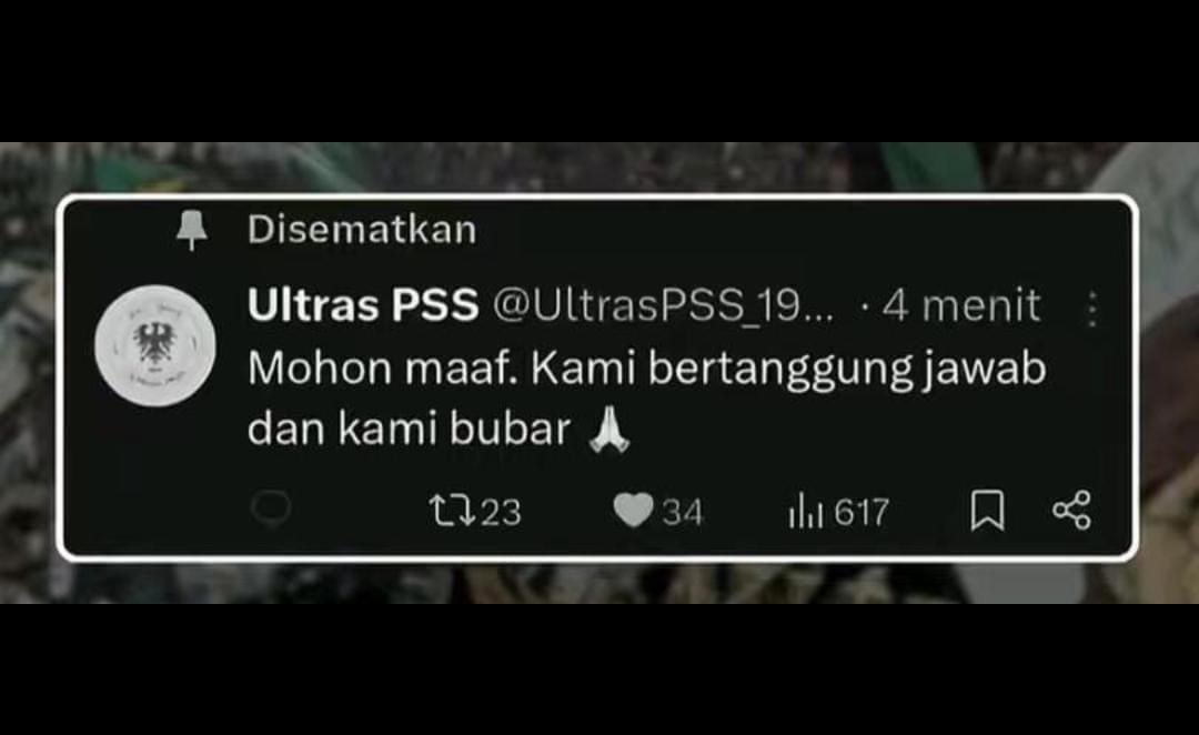 Tangkapan layar Cuitan di X.com oleh akun @ultraspss_1976. Akun tersebut, Minggu (8/2/2026) tidak bisa diakses.