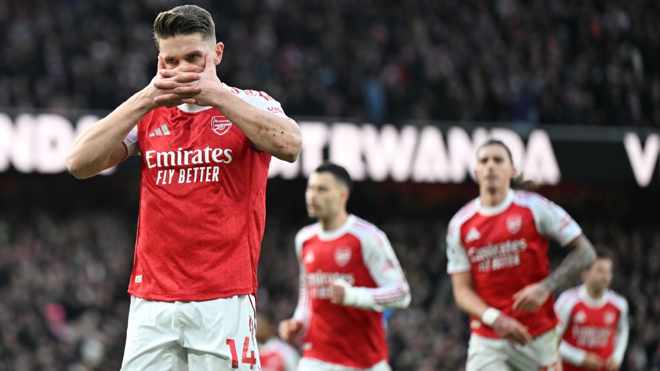 Selebrasi Viktor Gyokeres dalam kemenangan Arsenal atas Sunderland
