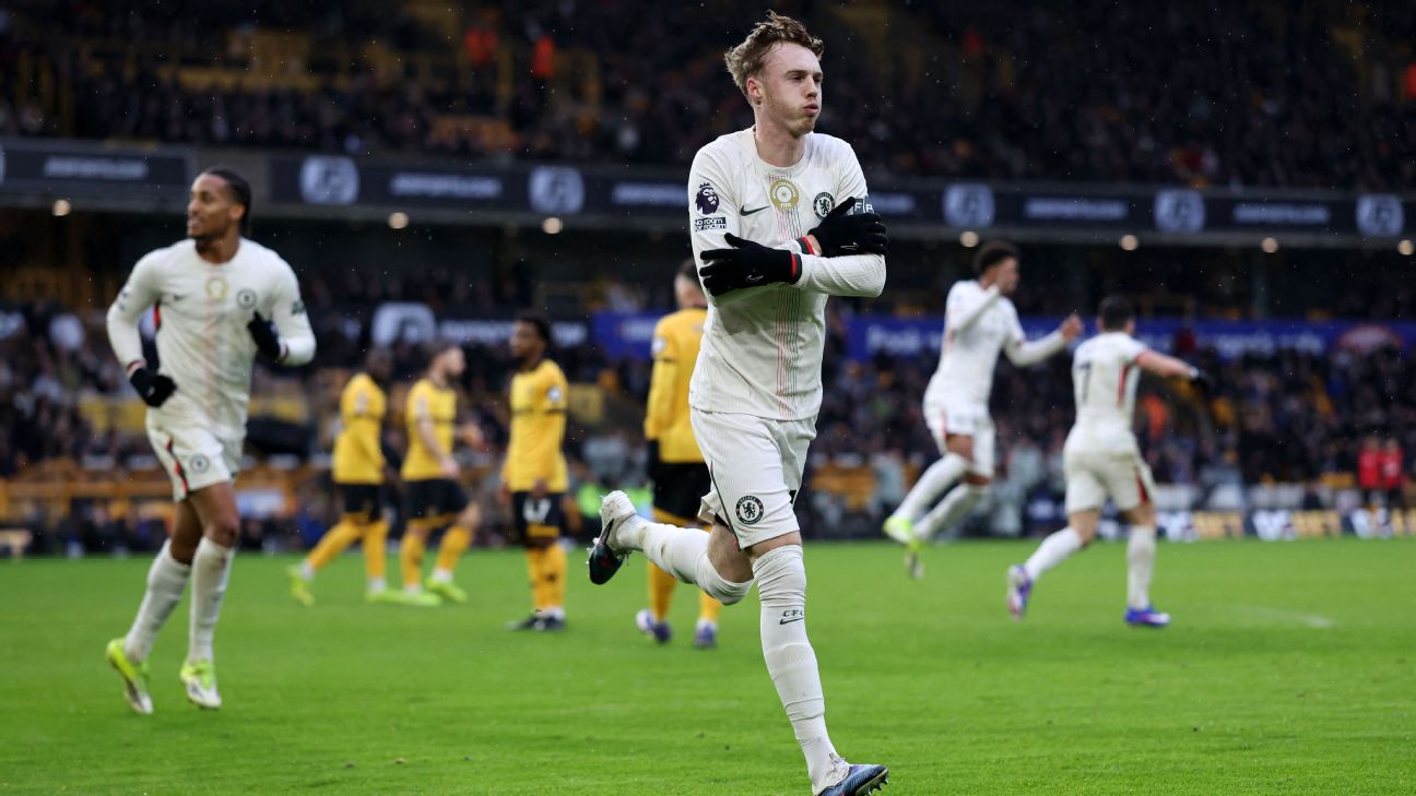 Selebrasi khas Cole Palmer dalam kemenangan Chelsea atas Wolves di Premier League