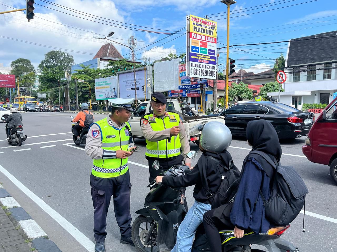 Ilustrasi razia kendaraan bermotor di DIY.