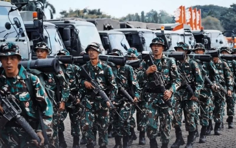Ilustrasi pasukan militer TNI.