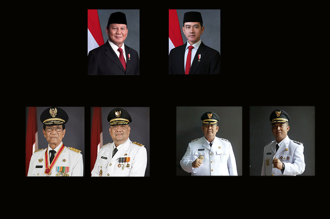 Foto pasangan Presiden-Wapres, Gubernur-Wakil Gubernur DIY, Bupati-Wakil Bupati Kulon Progo.