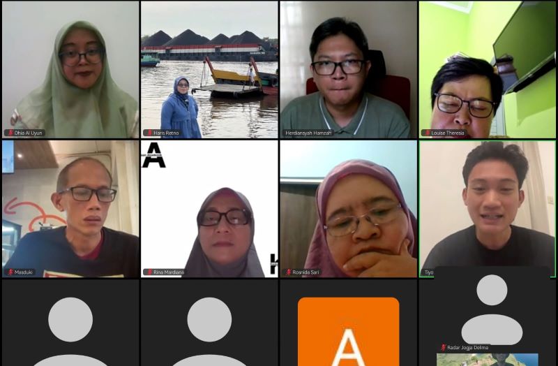 DARING: Tangkapan layar diskusi Kaukus Indonesia untuk Kebebasan Akademik (KIKA) yang didgelar online Selasa (17/1).