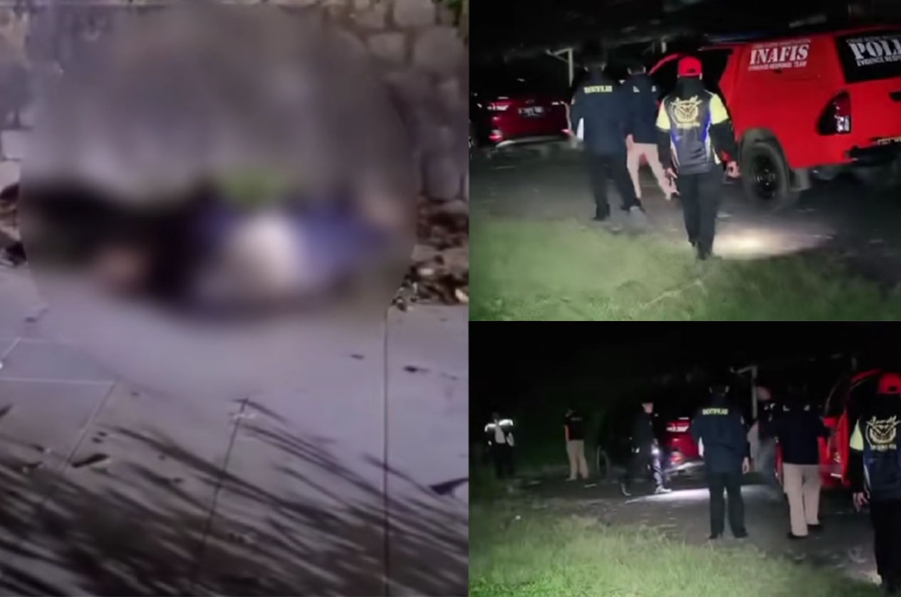 Penemuan mayat viral oleh konten kreator di eks Kampung Gajah Wonderland Desa Cihideung, Kecamatan Parongpong, Kabupaten Bandung Barat pada Jumat (13/2/2026).