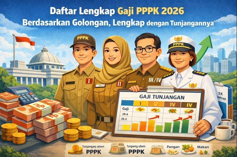 Ilustrasi para ASN yang bekerja di Indonesia.