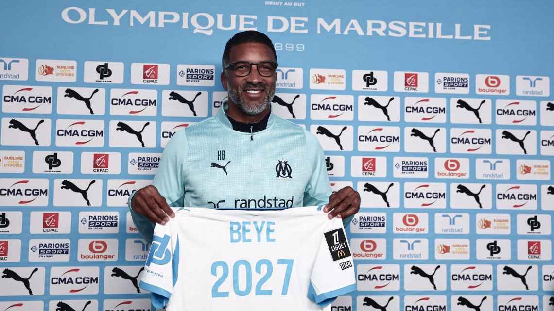 Habib Beye menjadi pelatih baru Marseille gantikan posisi Roberto de Zerbi