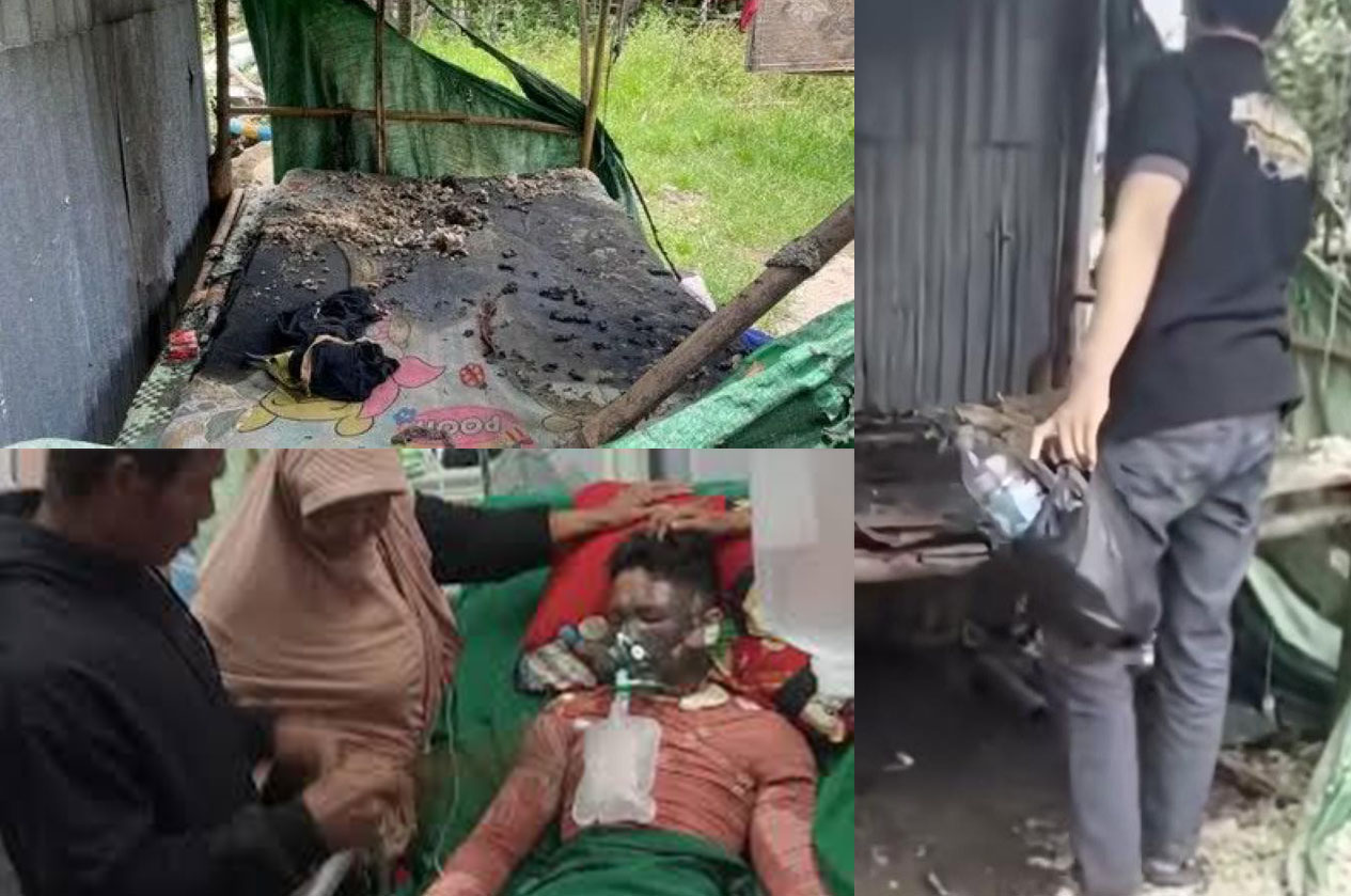 TKP MI tidur disiram pertalite oleh ibunya sendiri gegara sulit dibangunkan dan menolak membantu pekerjaan ibunya.  MI kemudian dilarikan ke RS karena menderita luka bakar.