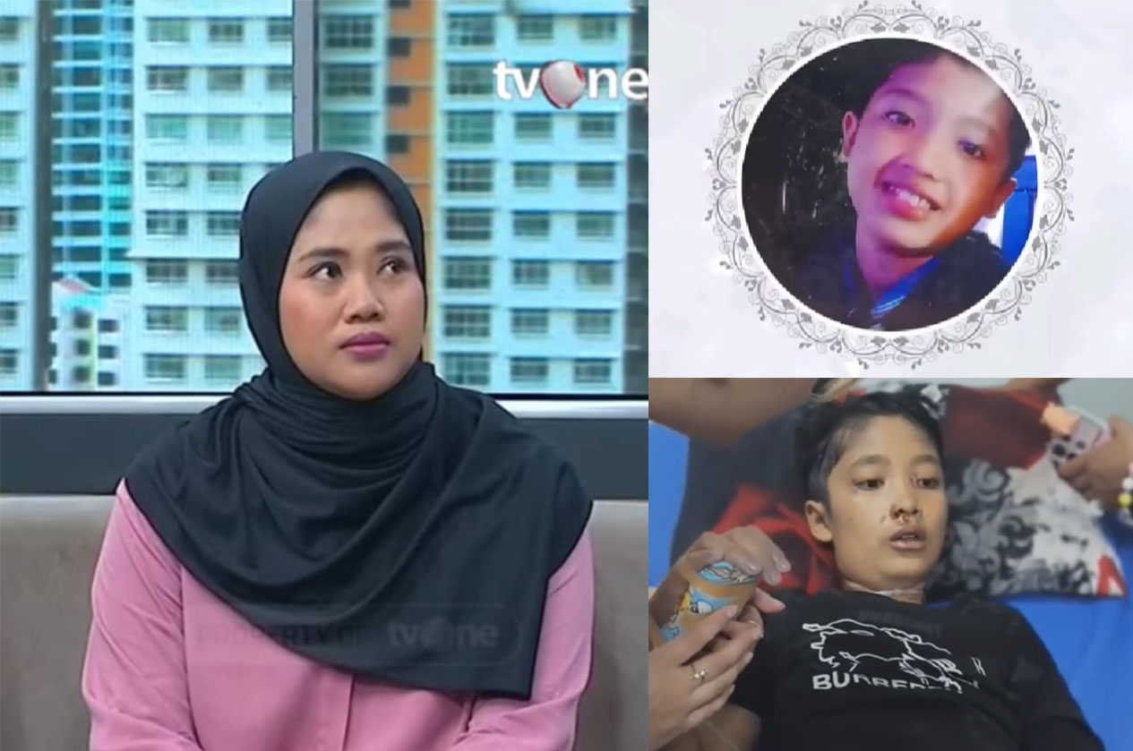 Ibu kandung Nizam Safei dan mendiang Nizam Safei.