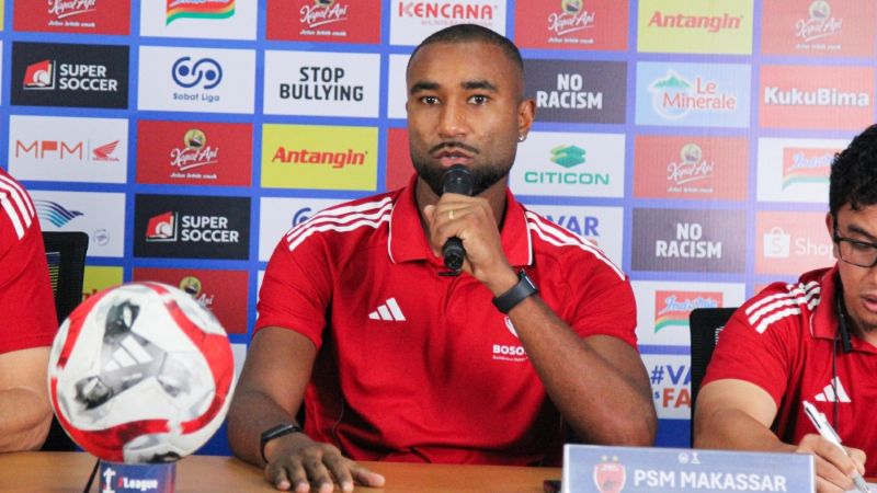 Pemain PSM Makassar, Yuran Fernandes siap melawan Persebaya Surabaya besutan Bernardo Tavares