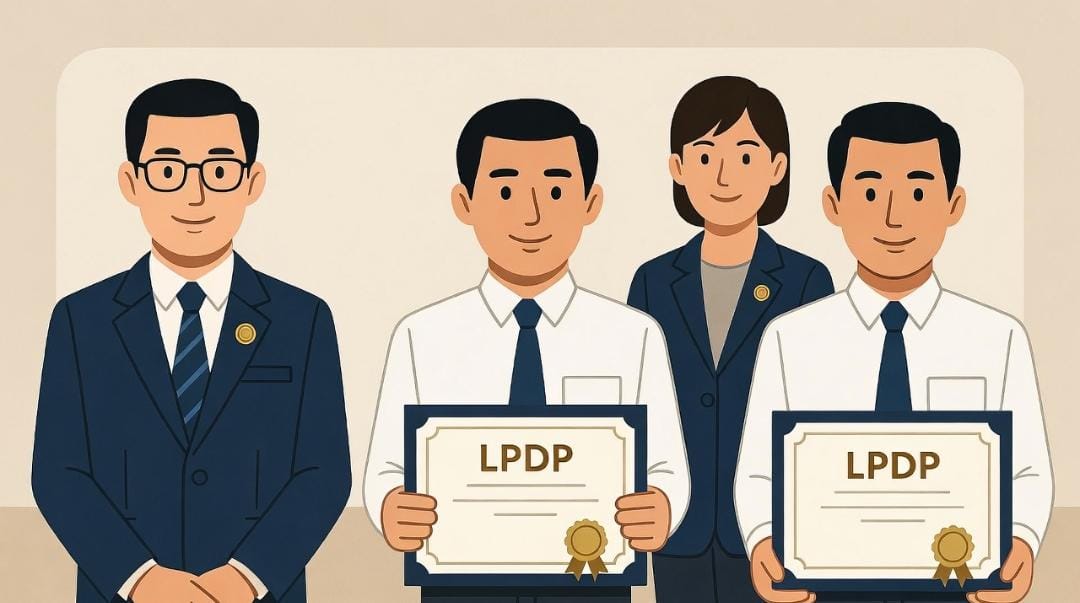 Ilustrasi penerima beasiswa LPDP. 