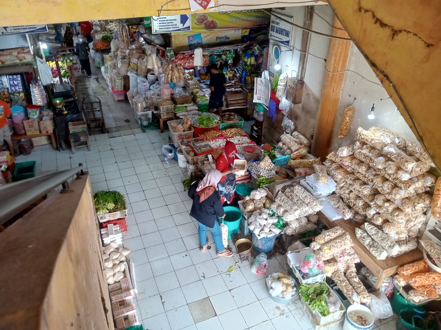 Suasan di Pasar Argosari Wonosari Rabu (4/3/2026).&nbsp;