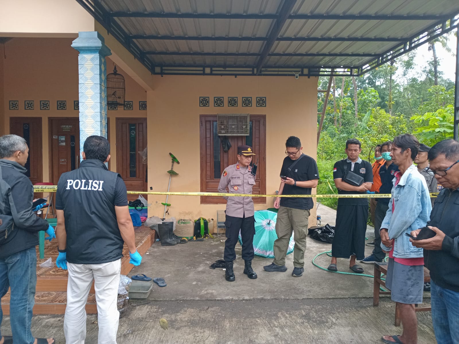 Rumah korban pembacokan di kaliurang RT 1, Argomulyo, Sedayu Rabu (25/2/2026).&nbsp;