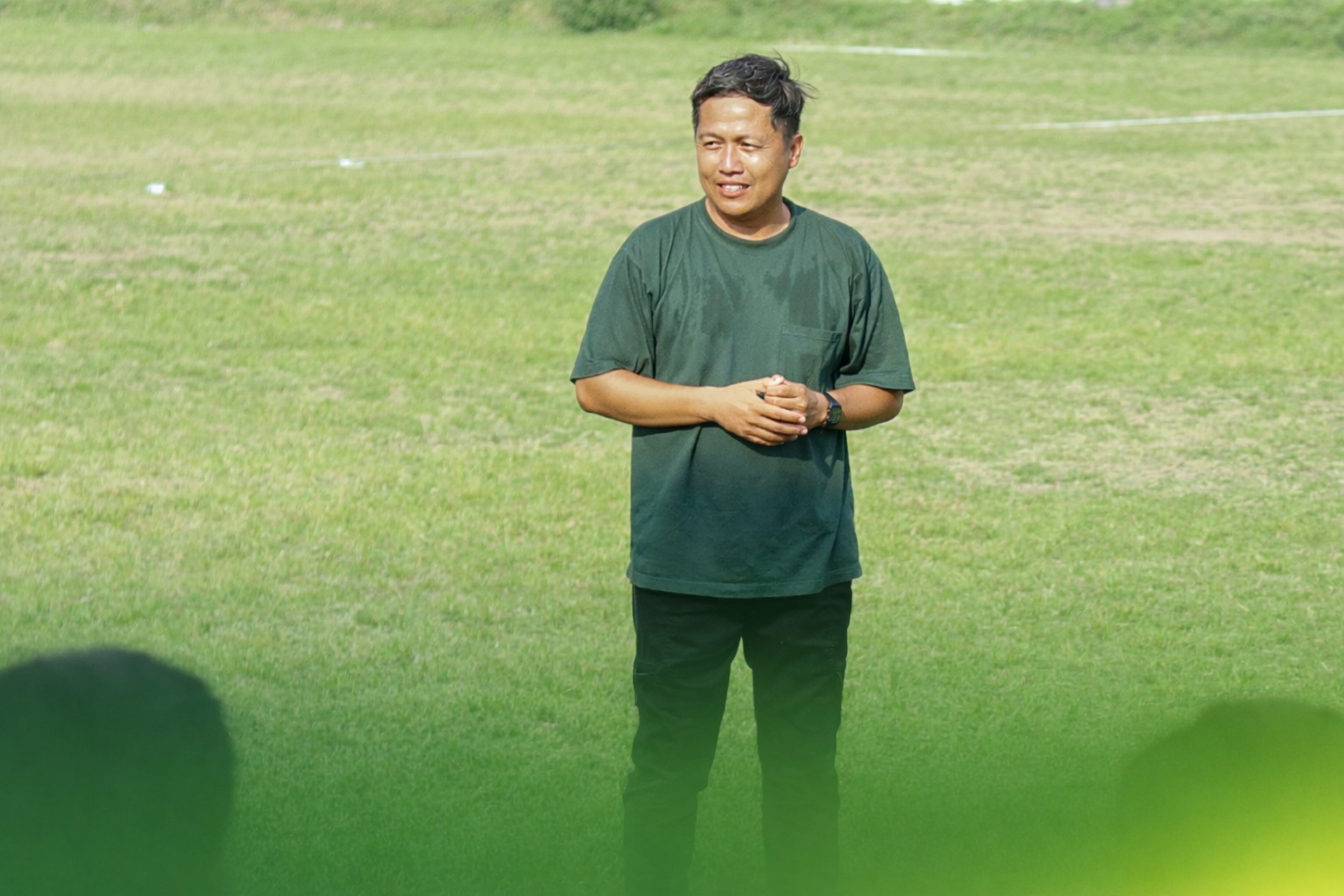 Pelatih PSS Sleman Development Anang Hadisaputra.