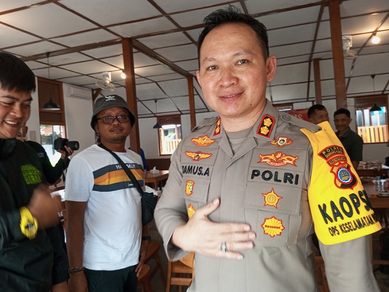 Kapolres Gunungkidul AKBP Damus Ada saat ditemui wartawan di Wonosari.