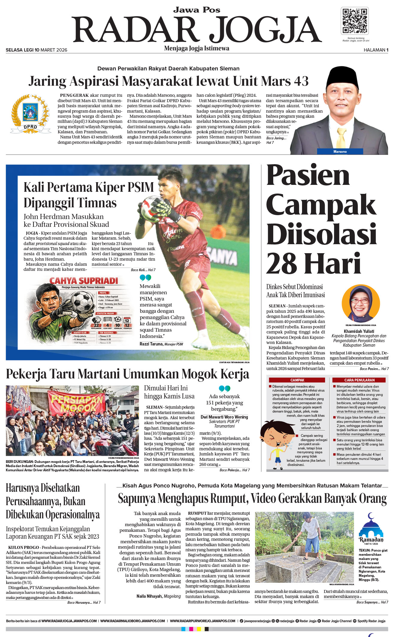 Radar Jogja 10 Maret 2026