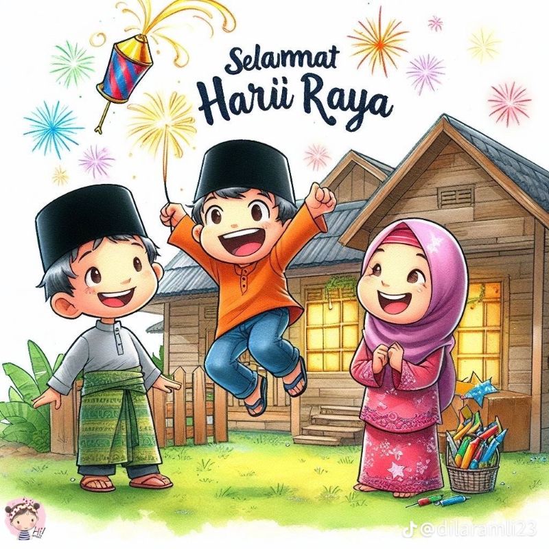 Ilustrasi Hari Raya Idul Fitri.
