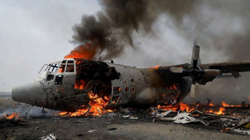 Ilustrasi US Central Command atau CENTCOM merilis footage eksklusif yang menunjukkan serangan udara menghancurkan pesawat angkut Iran.