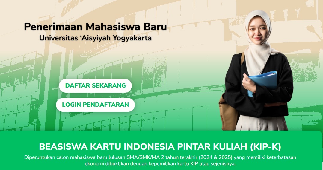 Web page Unisa Jogja.