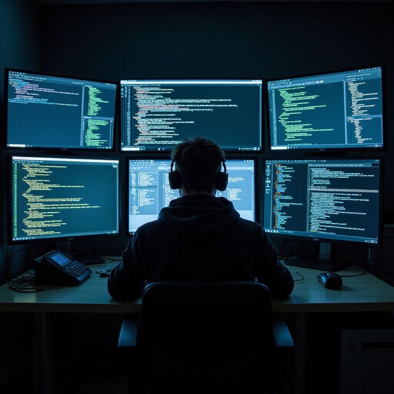 Ilustrasi serangan Siber.