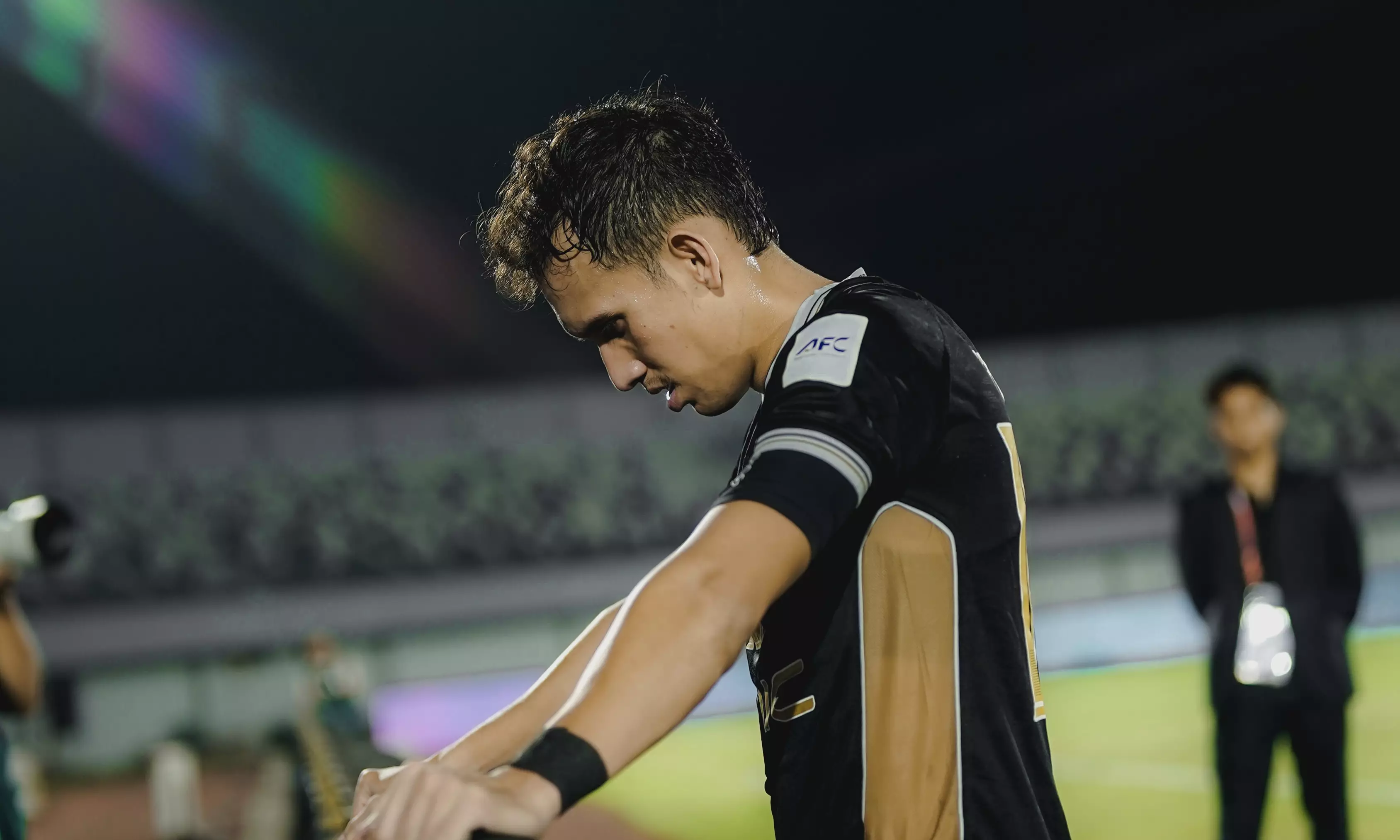 Raut kekecewaan pemain Dewa United setelah dipastikan tersingkir dari AFC Challenge League