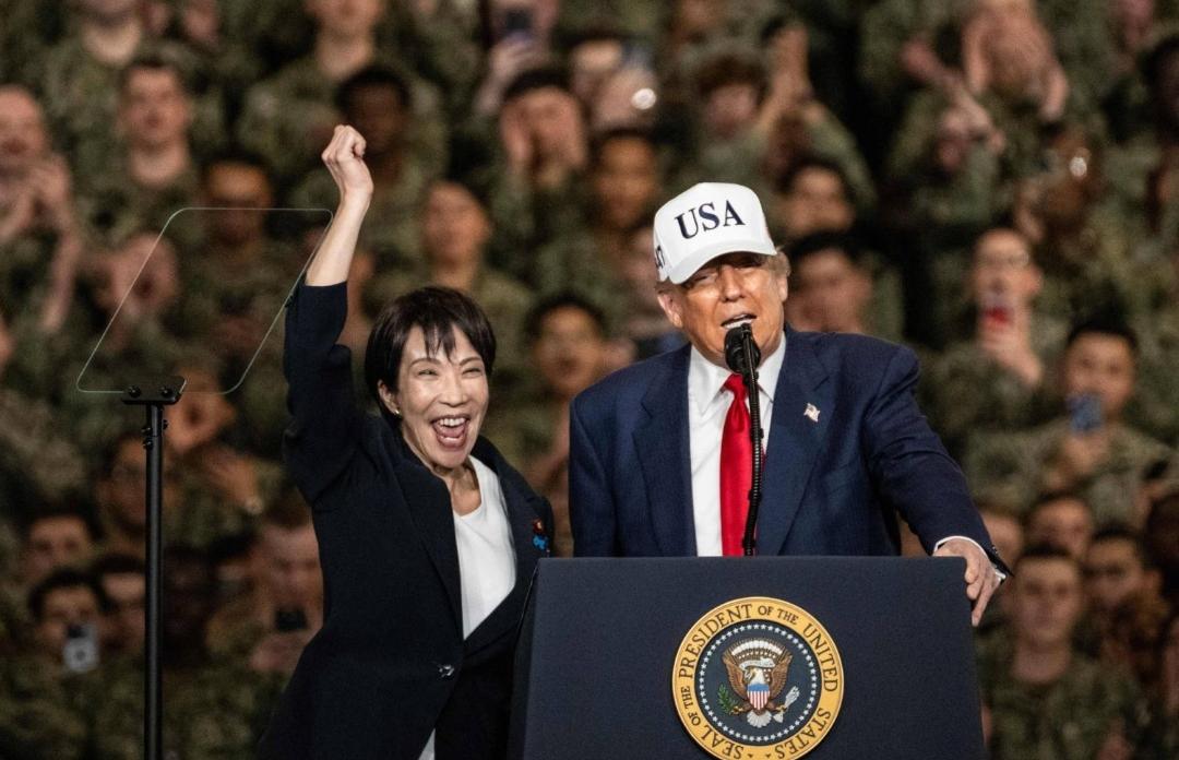 PM Jepang Sanae Takaichi dan Presiden AS Donald Trump. 