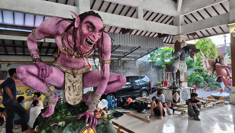 Gelaran Jogja Caka Fest 2026 ini menghadirkan lomba ogoh-ogoh di kawasan Pura Jagatnata, Banguntapan, Bantul Rabu (18/3).