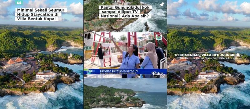 Suasana wisata Gesing Wonderland di Gunungkidul.