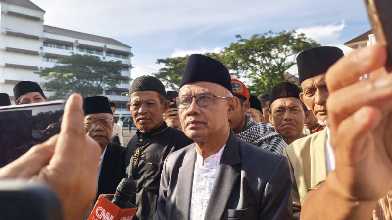Prof Haedar Nashir saat ditemui pasca salat Idul Fitri di Kampus Universitas Muhammadiyah Yogyakarta (UMY), Jumat (20/3/2026).&nbsp;
