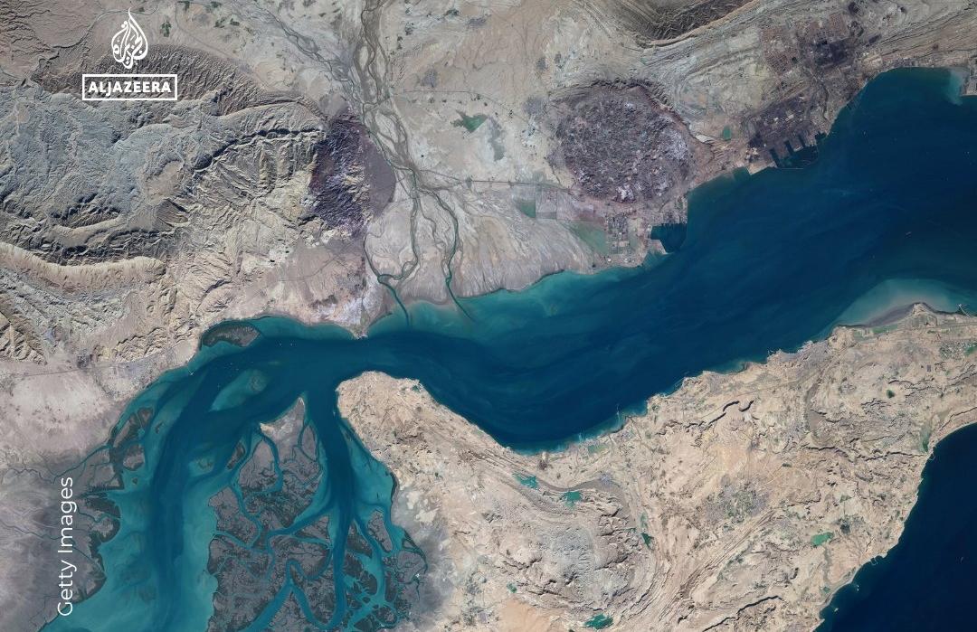 Citra satelit Selat Hormuz. 