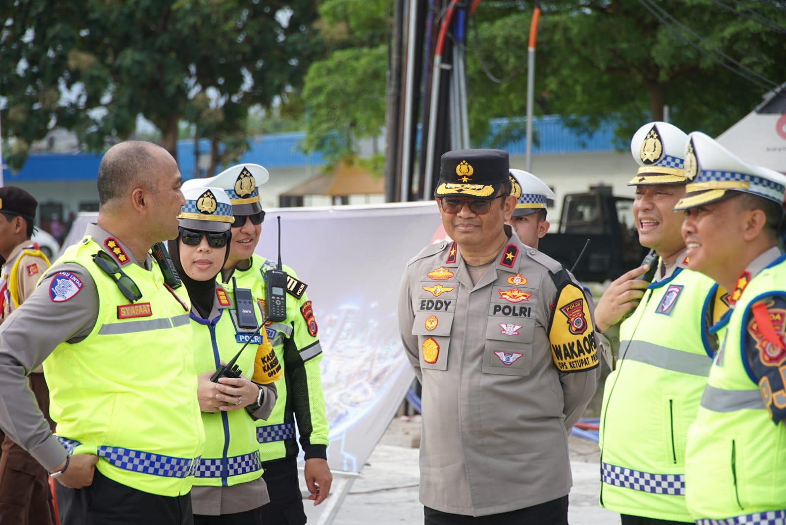 Wakapolda DIY Brigjen Pol Eddy Djunaedi saat turun ke lapangan melakukan pengecekan kesiapan personel