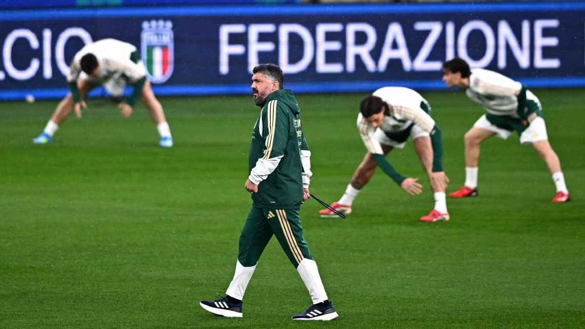 Pelatih tim nasional Italia, Gennaro Gattuso waspadai second ball dari Irlandia Utara