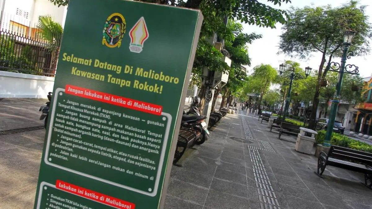 Malioboro menjadi kawasan tanpa rokok. (Guntur Aga Tirtana/Radar Jogja)