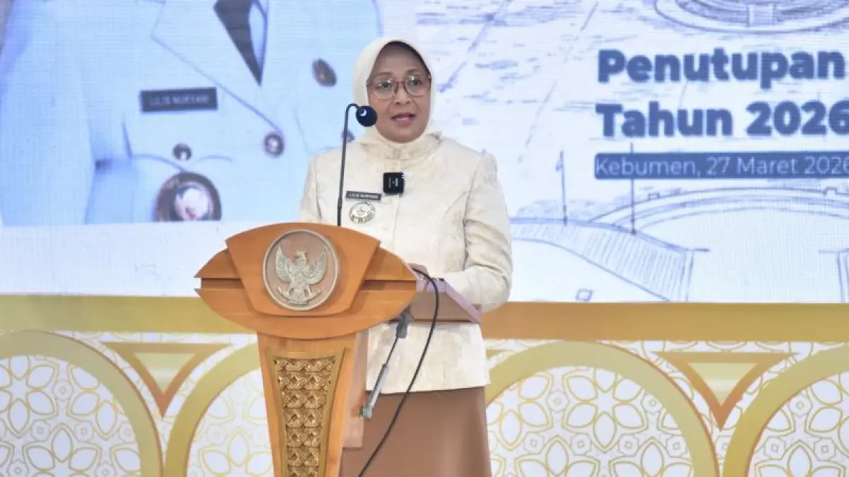 RUMUSKAN PROGRAM: Bupati Kebumen Lilis Nuryani menutup rangkaian masa Musrenbang Tahun 2026 di gedung Setda Kebumen Jumat (27/3). (Dokumentasi Prokopim Kebumen)