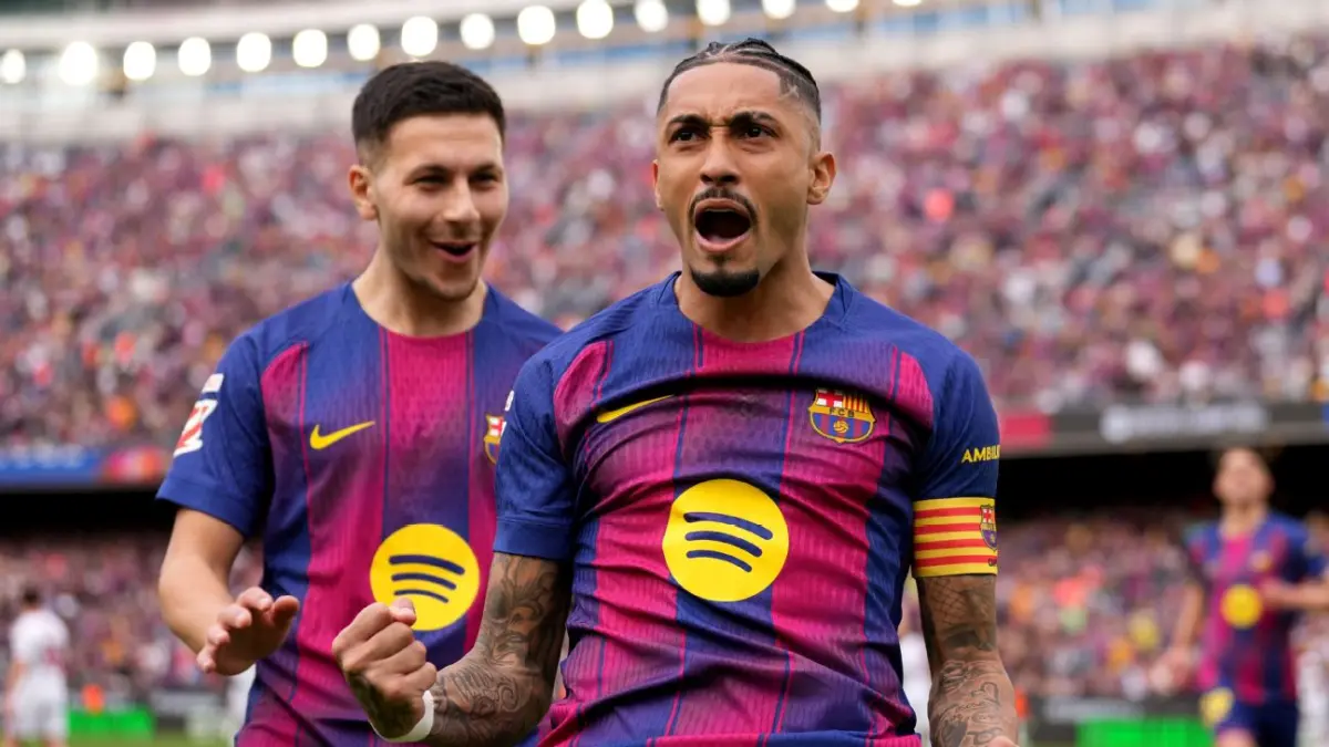Raphinha akan absen perkuat Barcelona selama lima pekan setelah alami cedera hamstrin saat perkuat tim nasional Brasil